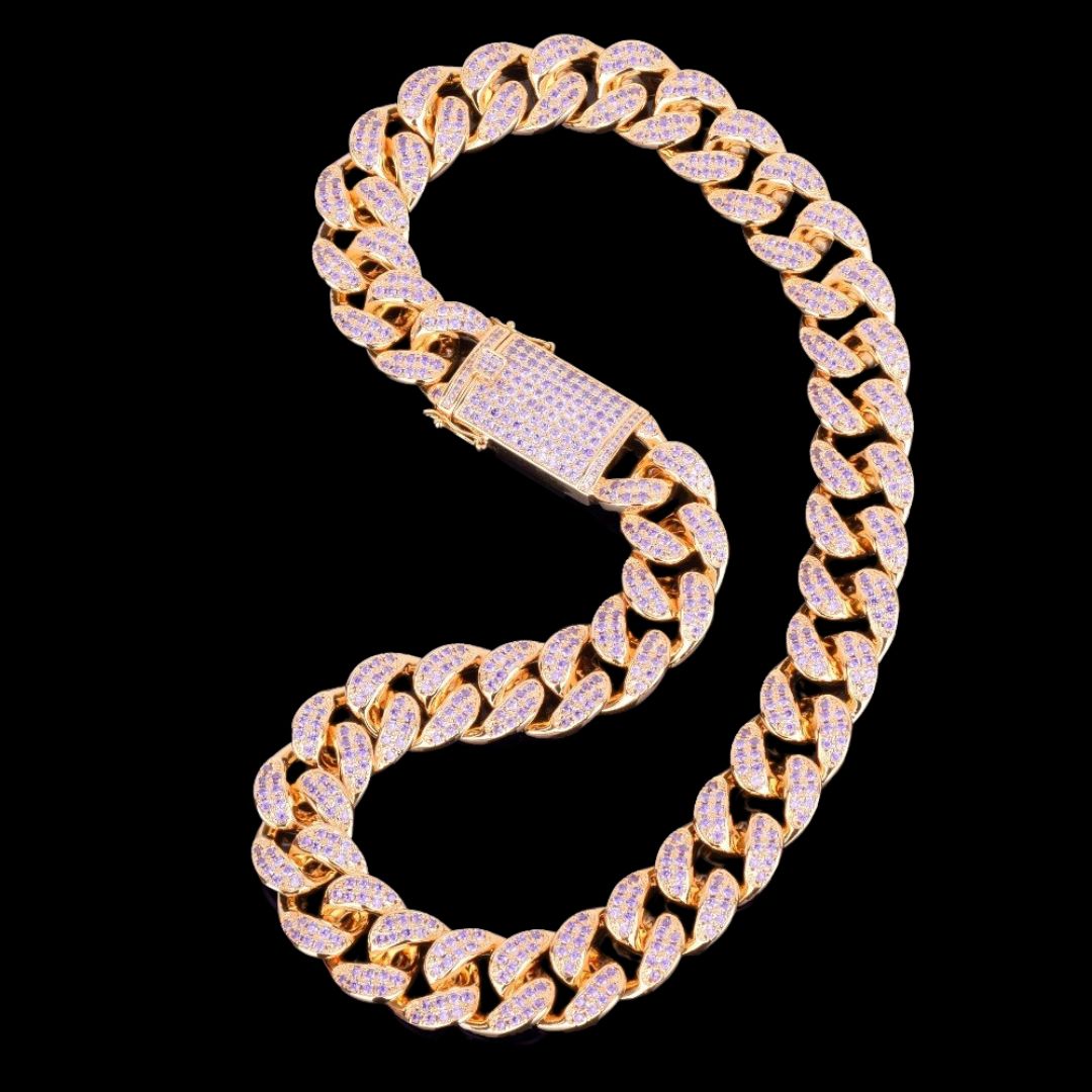 20MM Heavy Miami Cuban Link Chain Bling Hip Hop Iced Out Chain Necklace
