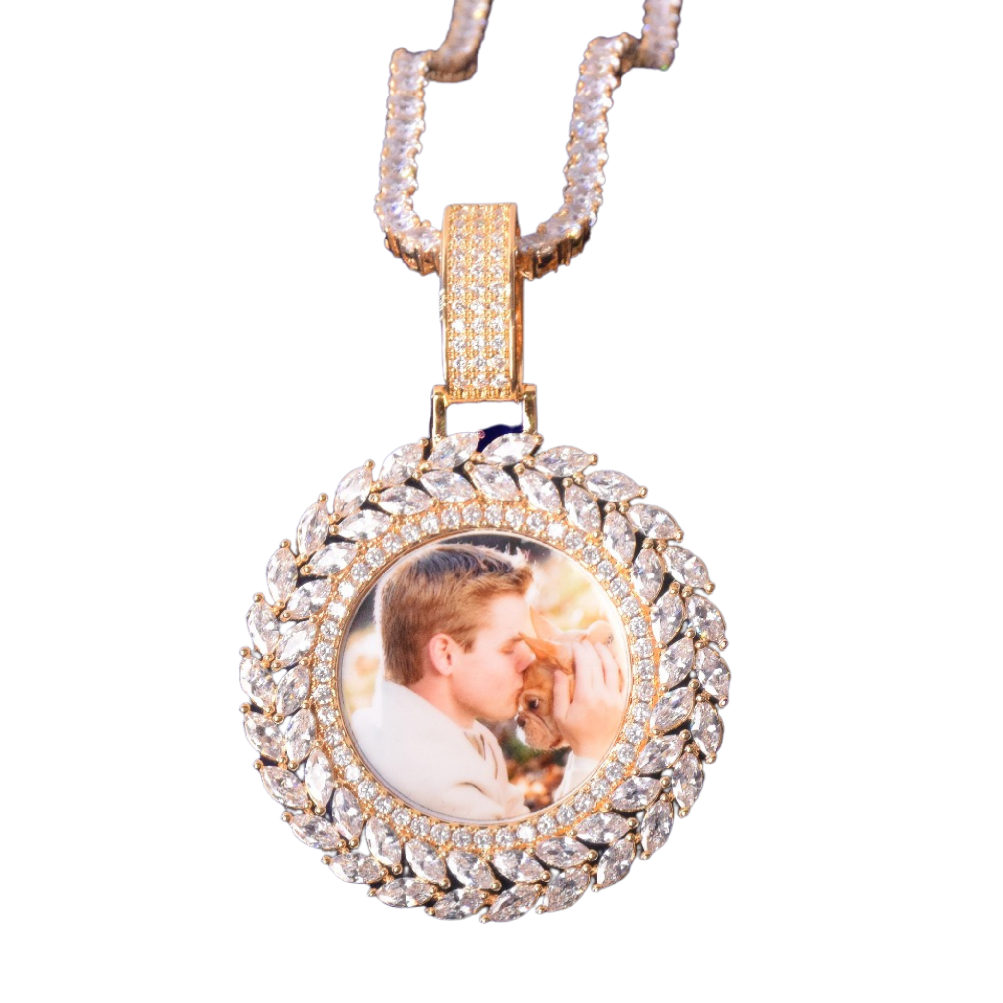 Special Diamond Cut Edition Custom Photo Pendant Necklace