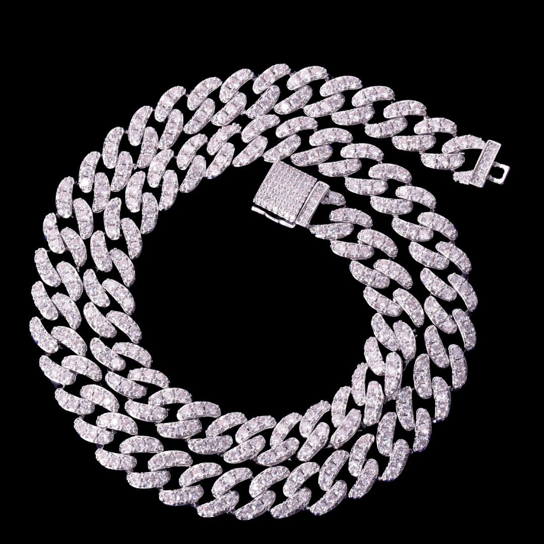 10MM Tennis Cut Stones Iced Out Diamond Necklace Bracelet Set