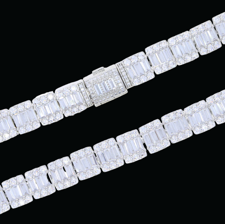 8MM Square Charm Iced Out Diamond Bracelet