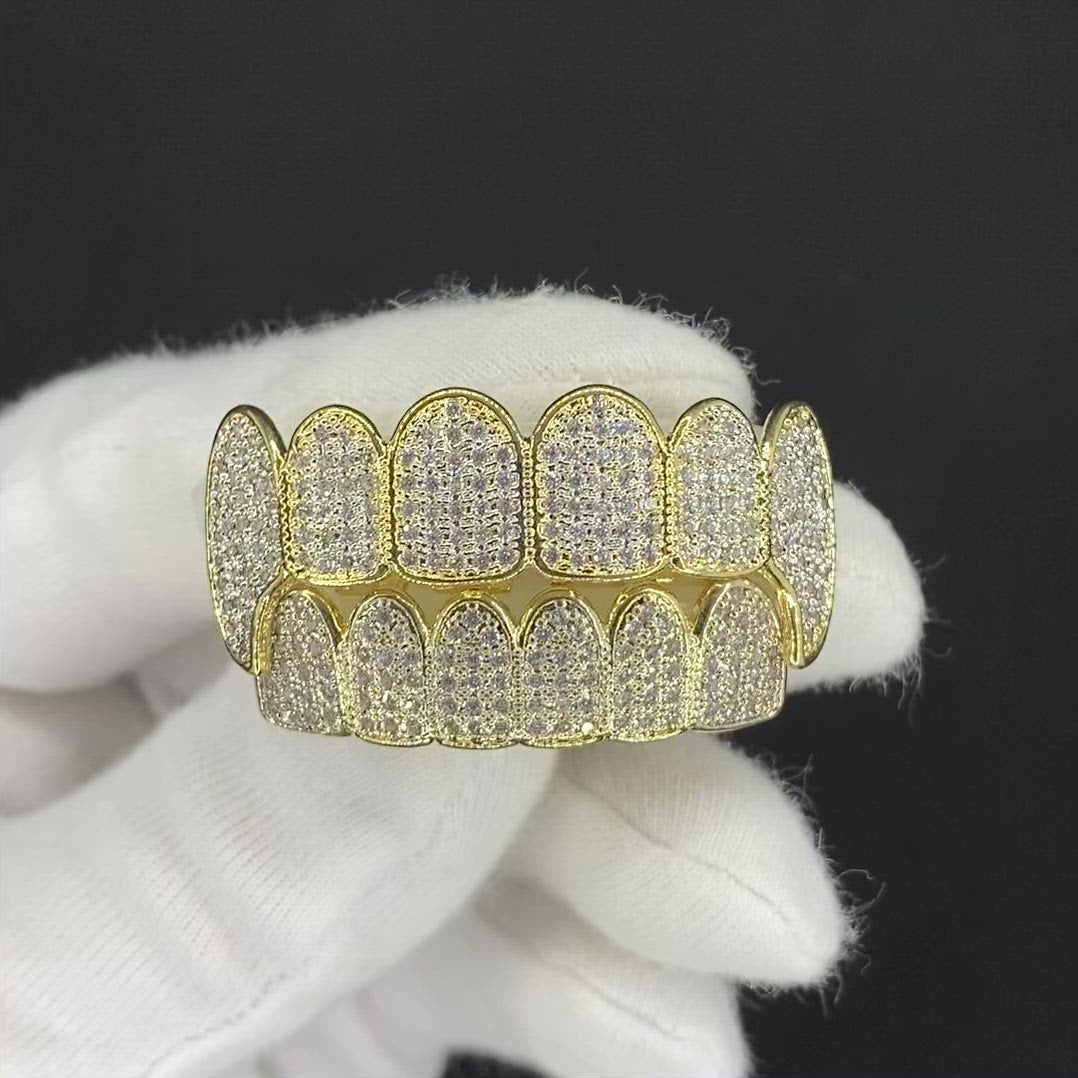 Micro Pave Fuchsia Iced Out Diamond Grillz