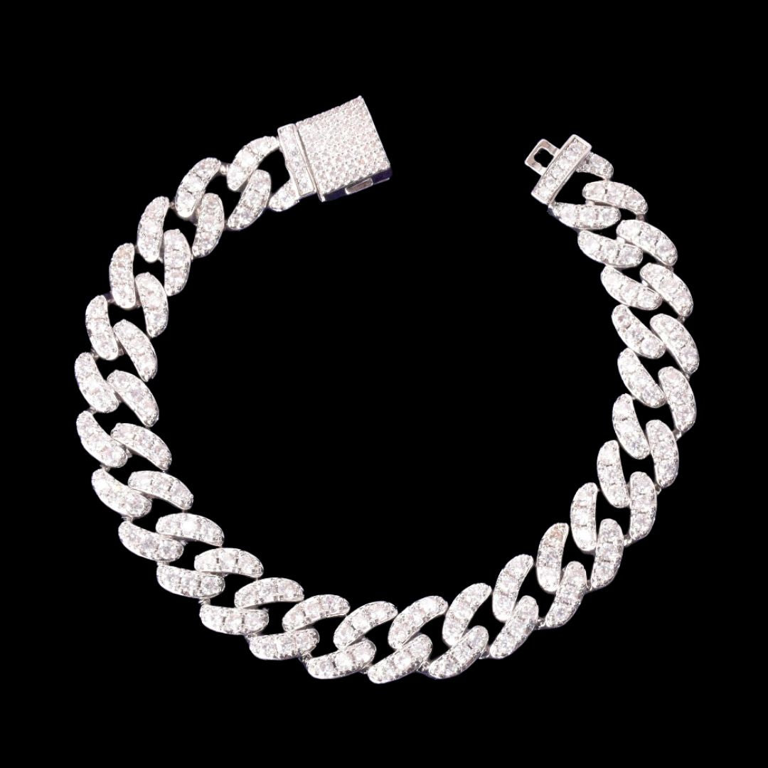 10MM Special Tennis Cut Stones Diamond Necklace Bracelet Set