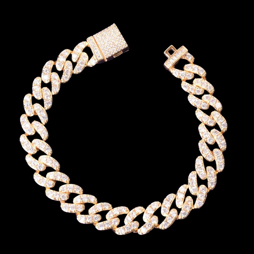 10MM Special Tennis Cut Stones Diamond Necklace Bracelet Set