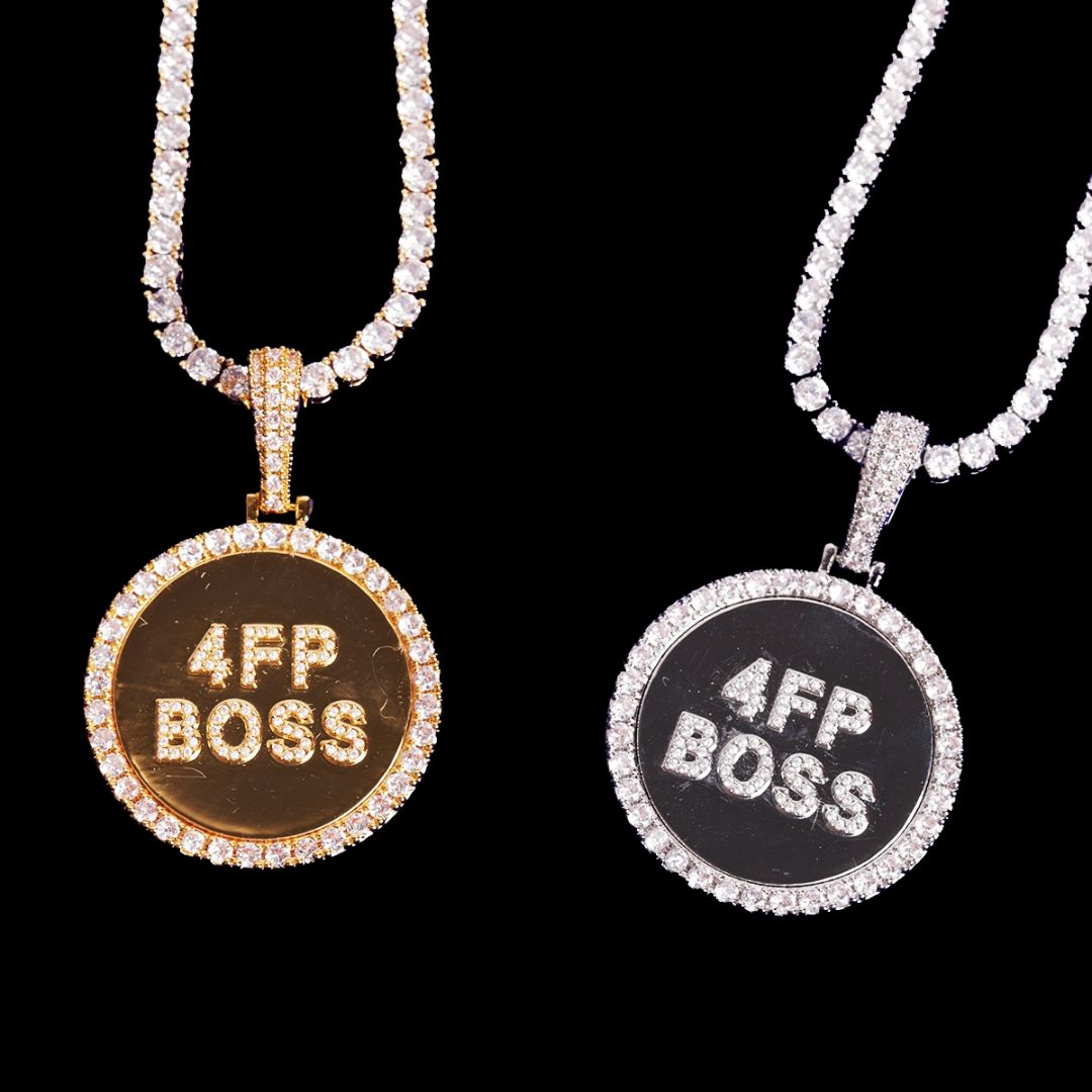 Circle Tennis Iced Out Personalized Custom Name Necklace Pendant