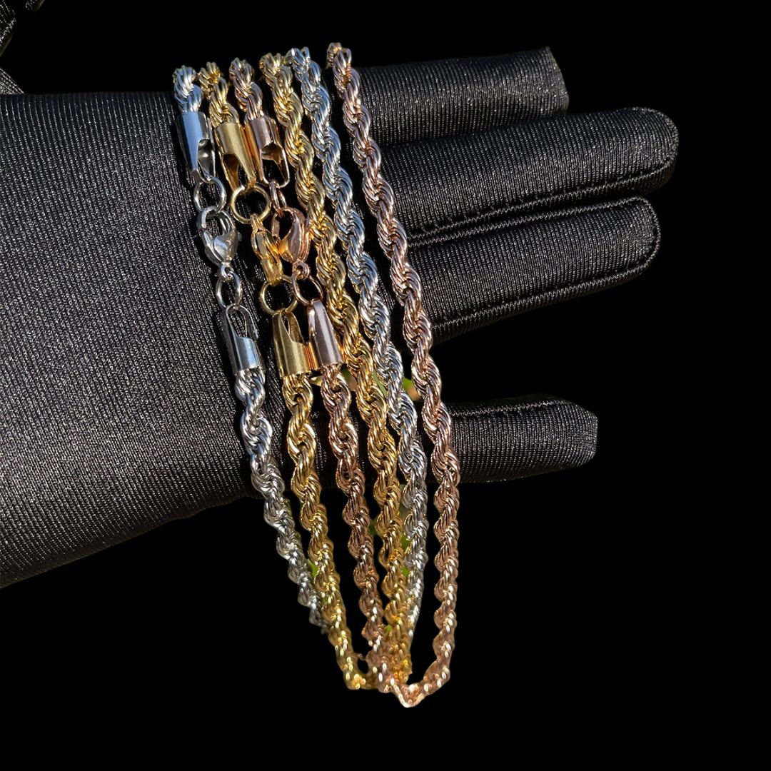 5MM Stainless Steel Rope Hip Hop Chain Necklace