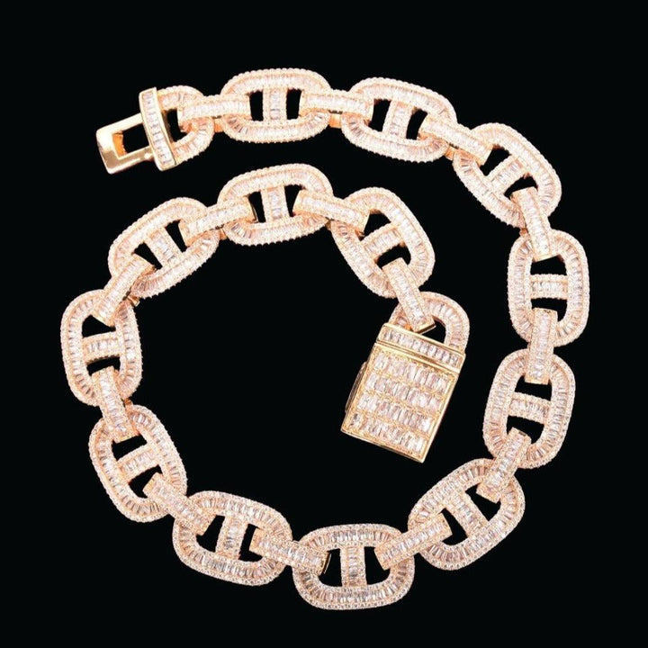 14mm Baguette Design Miami Cuban Chain - Icey Pyramid