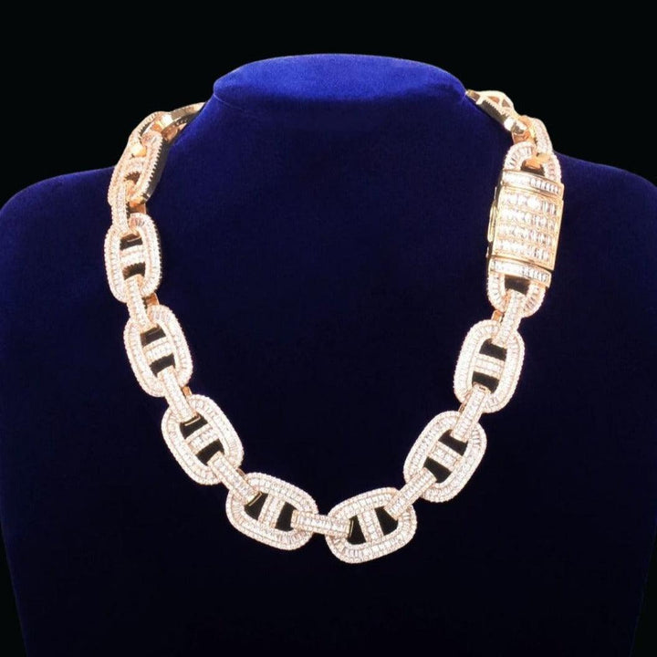 14mm Baguette Design Miami Cuban Chain - Icey Pyramid