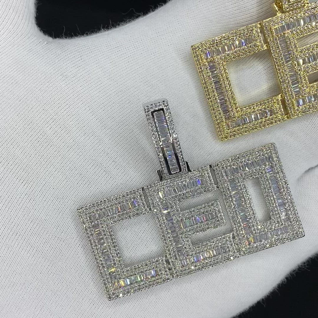 CEO Luxury Diamond Letter Iced Out Pendant