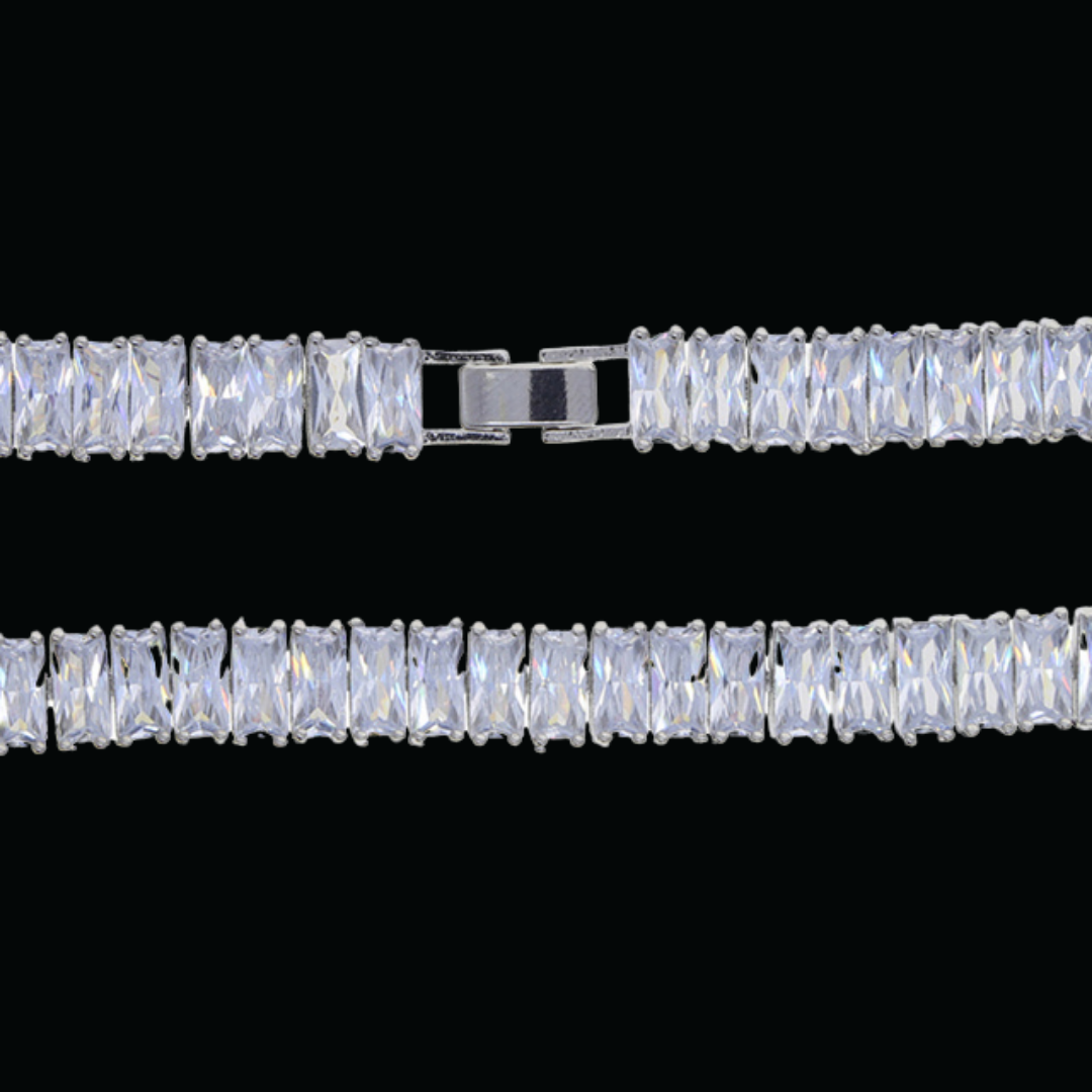 5MM Bling Square Baguette Diamond Iced Out Diamond Bracelet