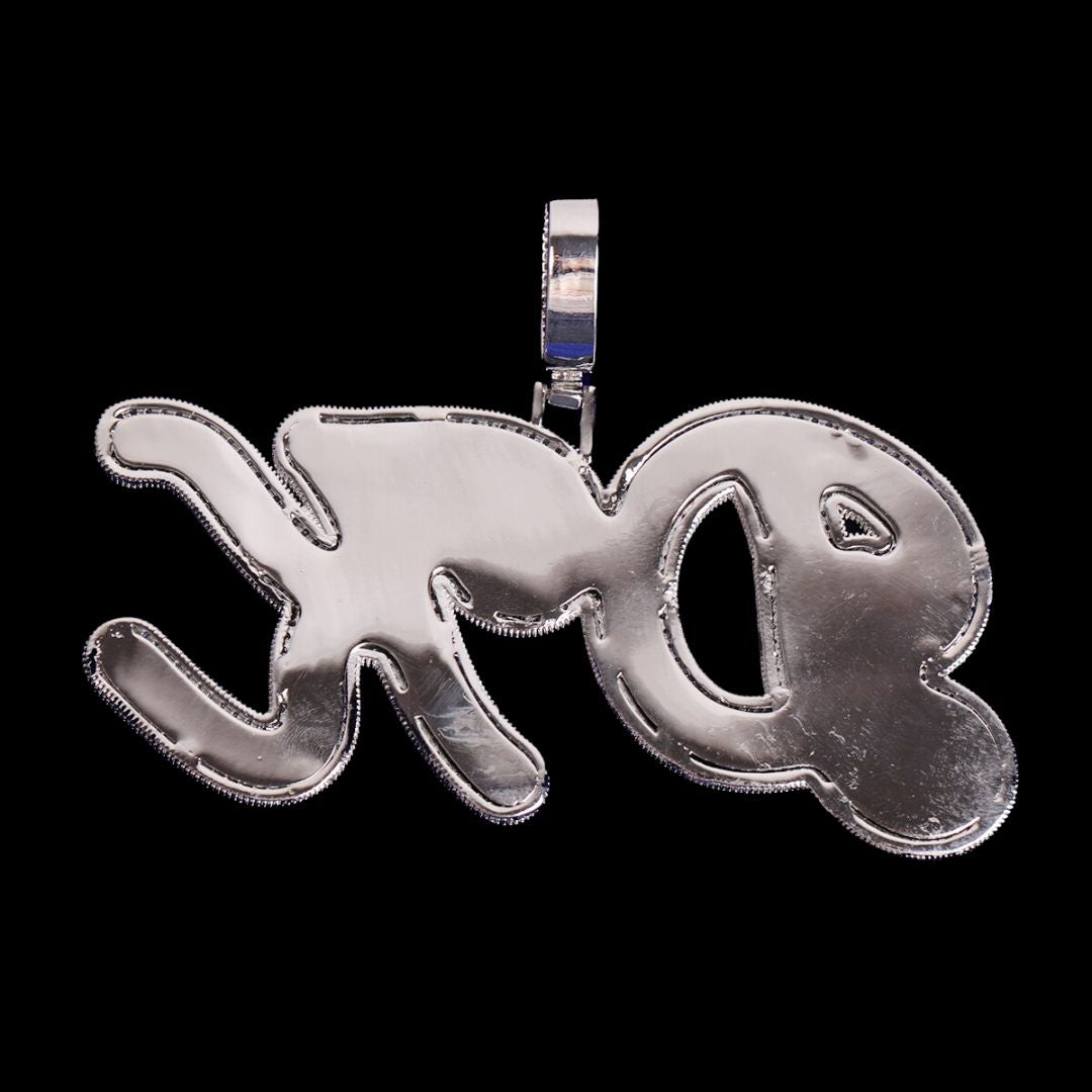 Luxury Design Font Baguette Filled Iced Out Custom Pendant