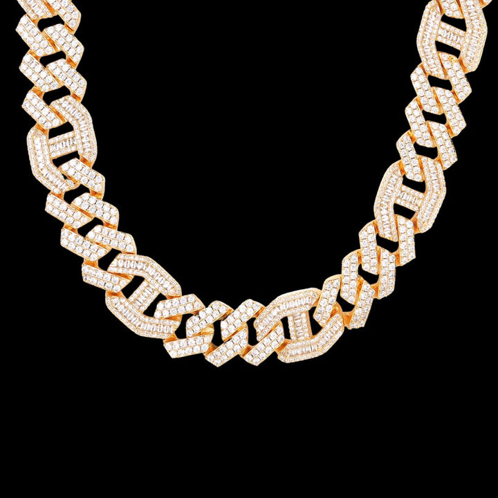 18MM Miami Cuban Iced Out Diamond Necklace Chain