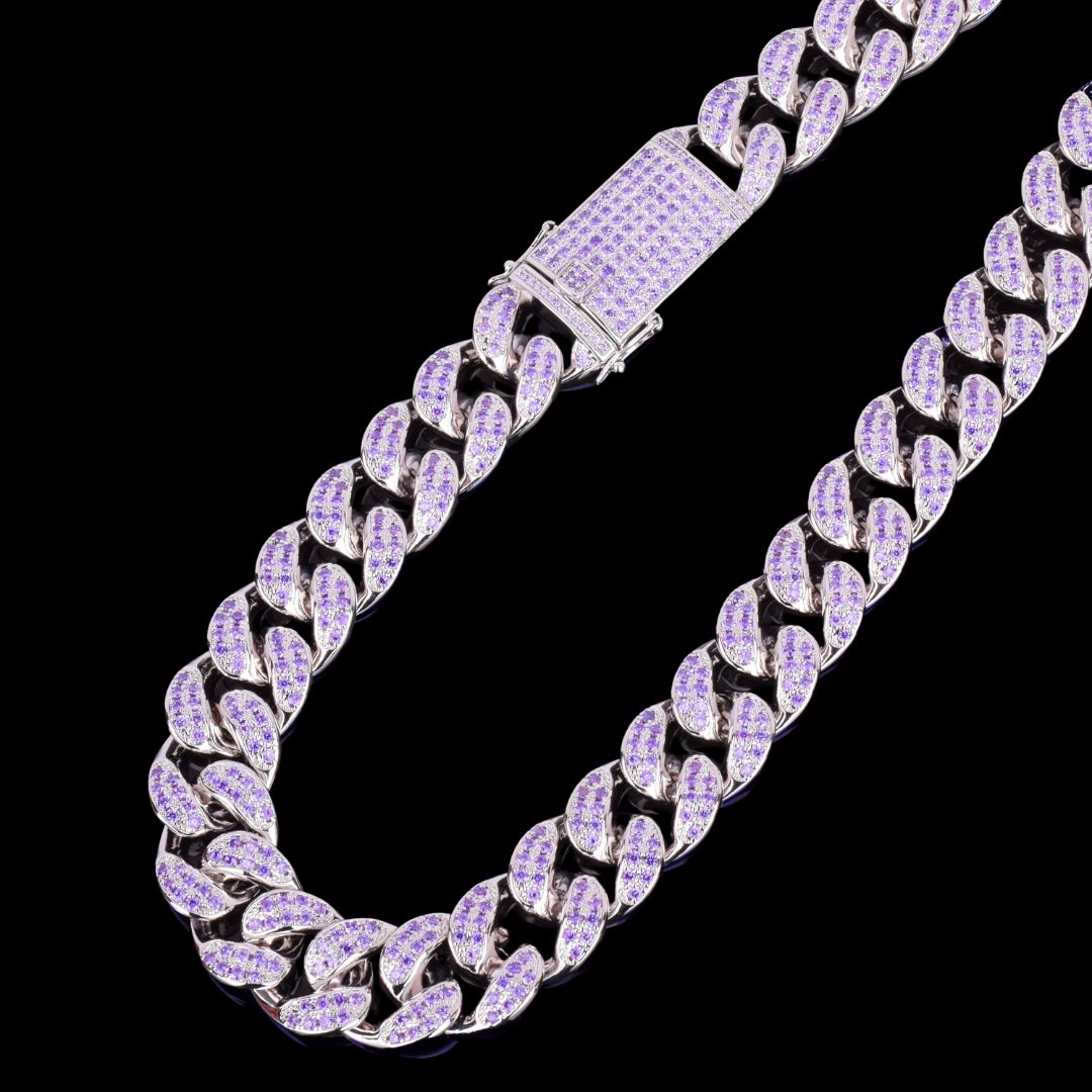 20MM Heavy Miami Cuban Link Chain Bling Hip Hop Iced Out Chain Necklace
