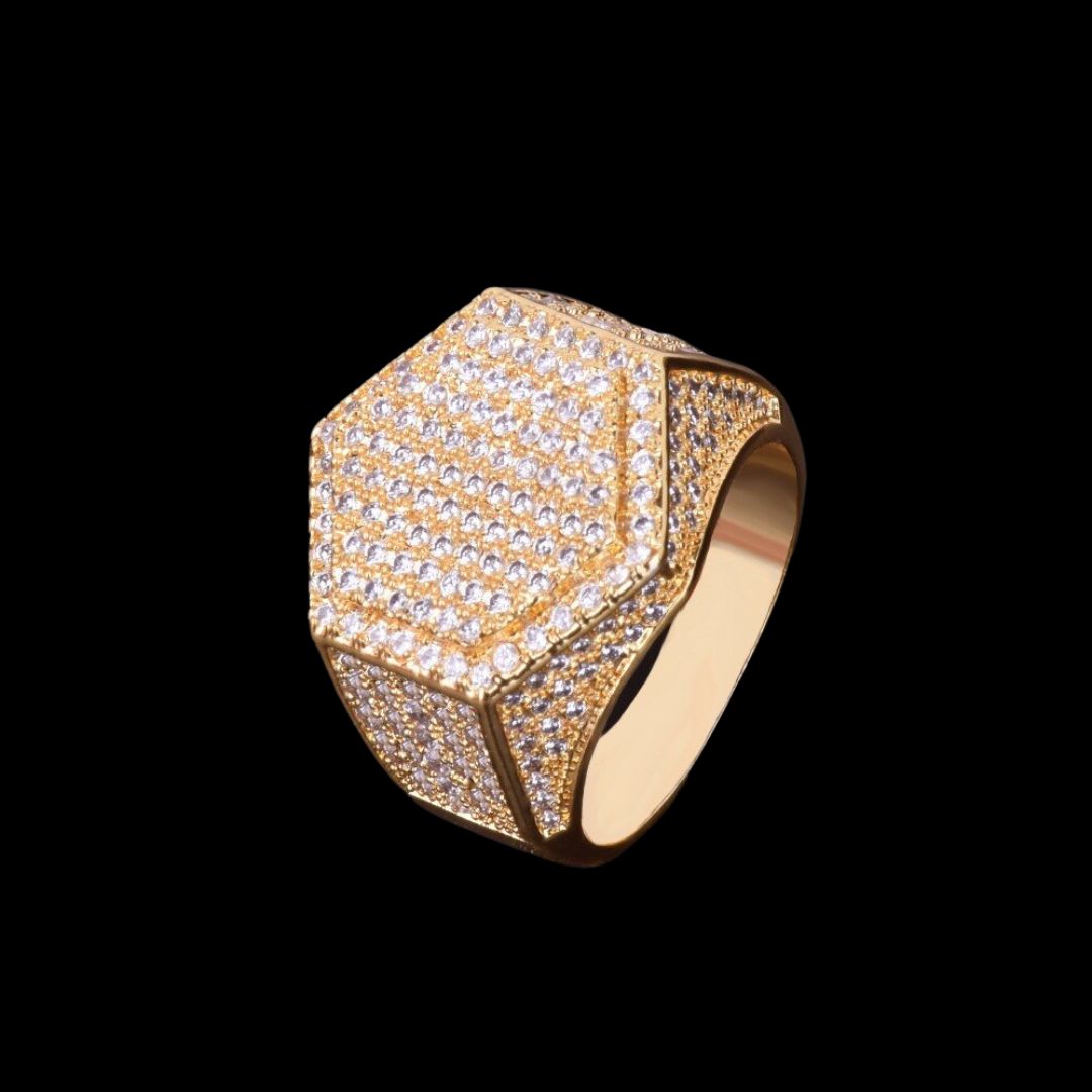 Hexagon Edition Full of Ice Luxury Style Ring