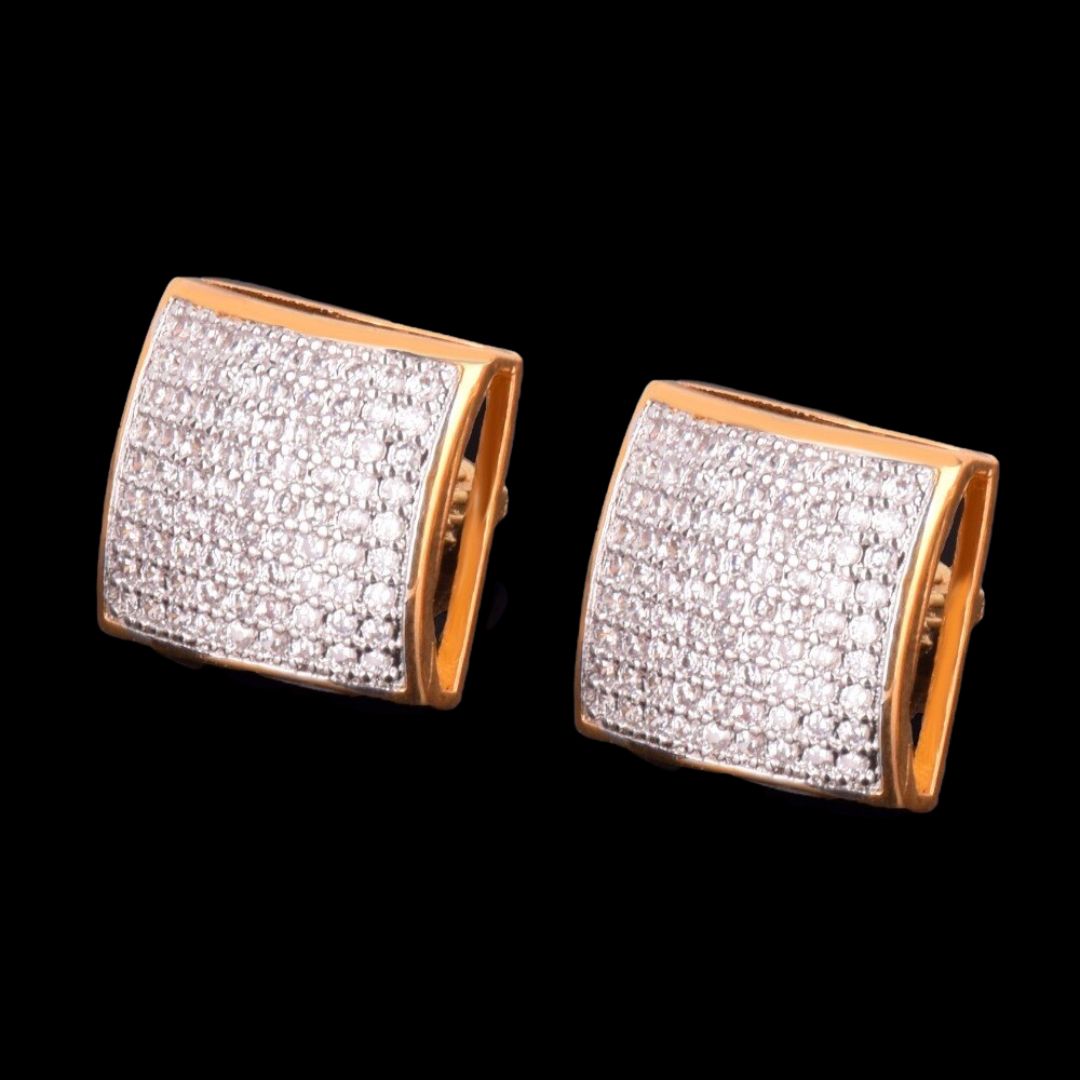 12MM Umbrella Iced Out Stud Earrings