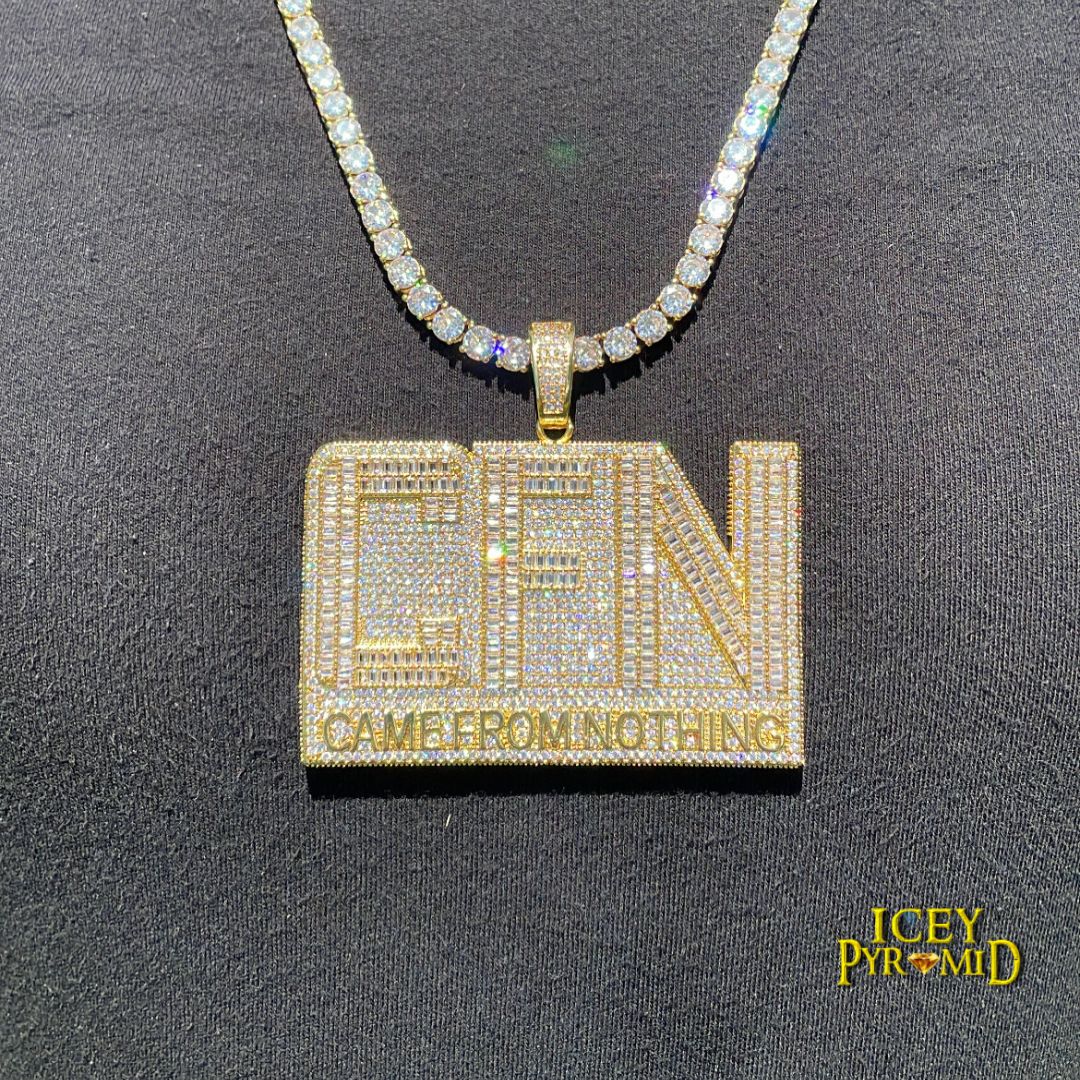 CFN Came From Nothing Iced Out Diamond Pendant