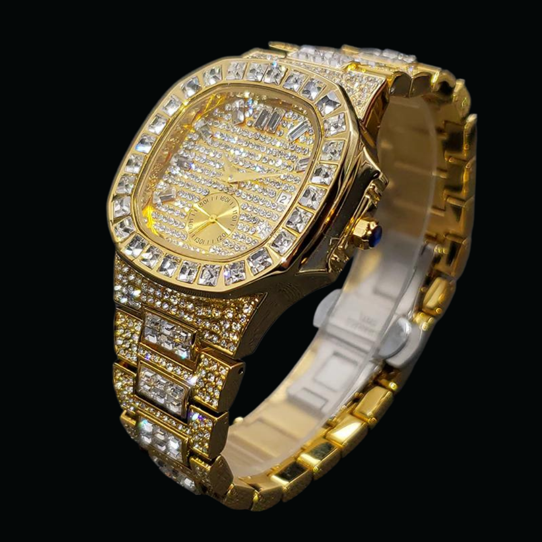 Men's Iced Out Diamond Body Luxury Design Detailed Watch – Icey Pyramid