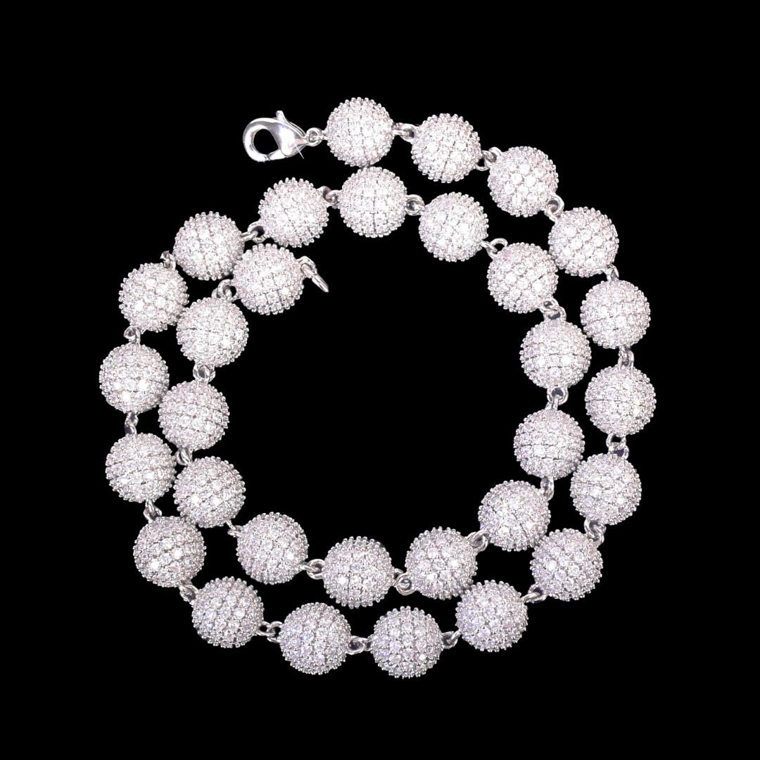 10MM World's Tennis Edition Iced Out Necklace Bracelet SET