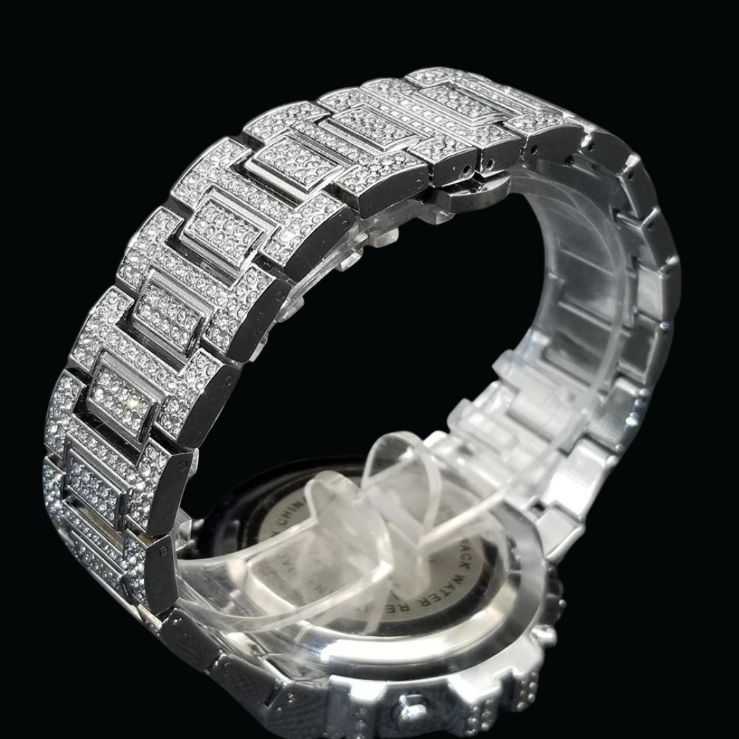 Luxury Chronograph Digital Led Diamond Waterproof  Watch