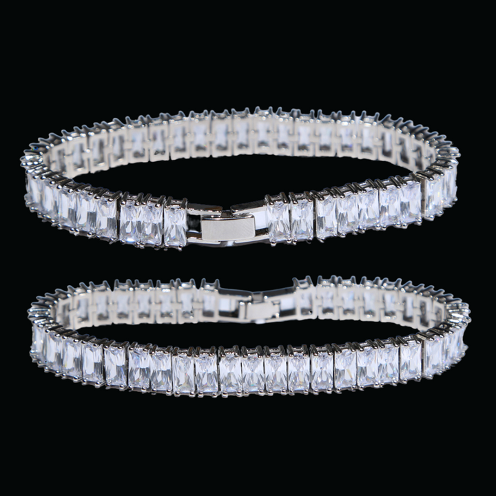 5MM Bling Square Baguette Diamond Iced Out Diamond Bracelet