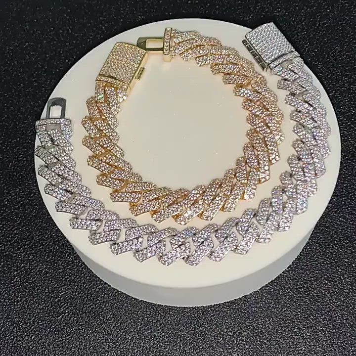 12MM Miami Cuban Link Iced Out Diamond Bracelet