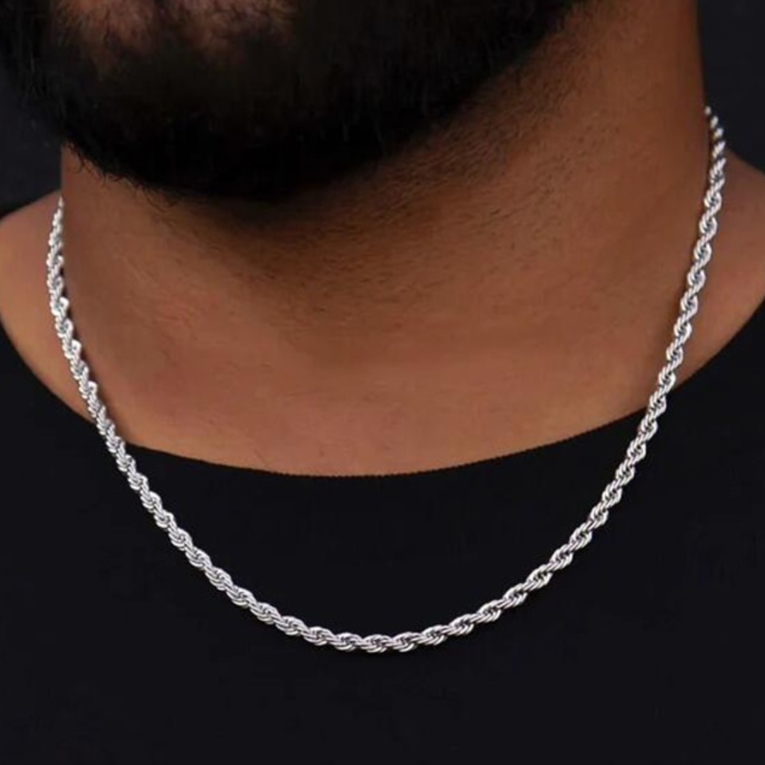 5MM Stainless Steel Rope Hip Hop Chain Necklace