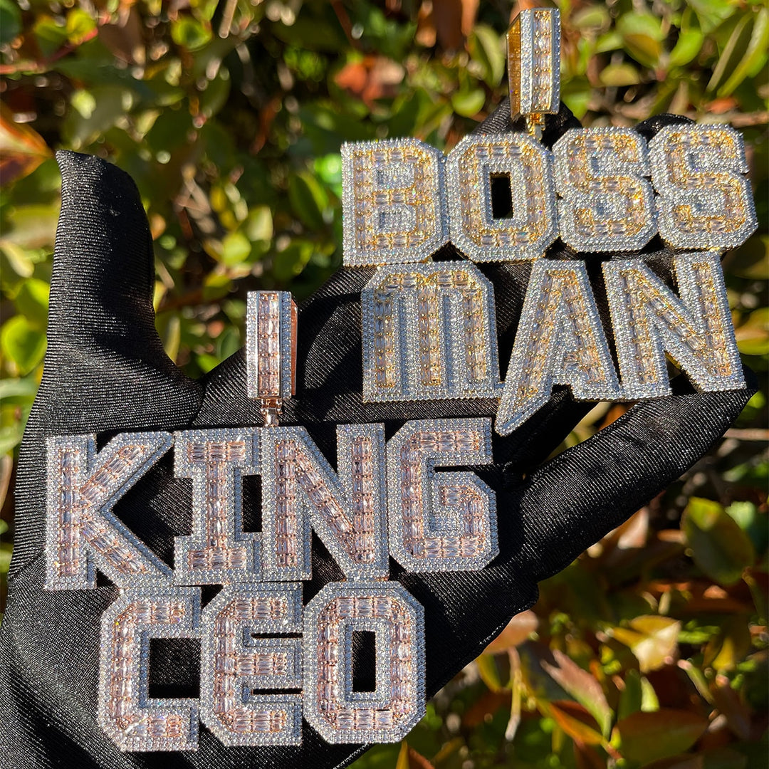 Special Cut Diamond Iced Out Personalized Custom Name Necklace Pendant