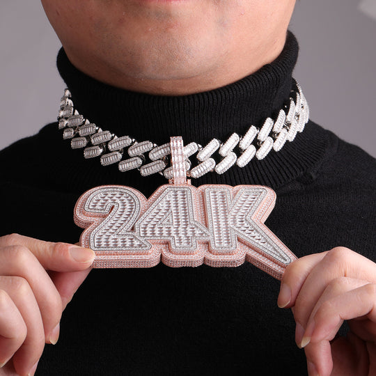 9MM Square Clustered Tennis Iced Out Diamond Necklace Chain