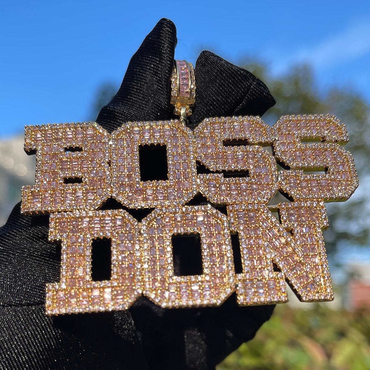 Elegant Edition Attached Letters Crazy Shine Iced Out Custom