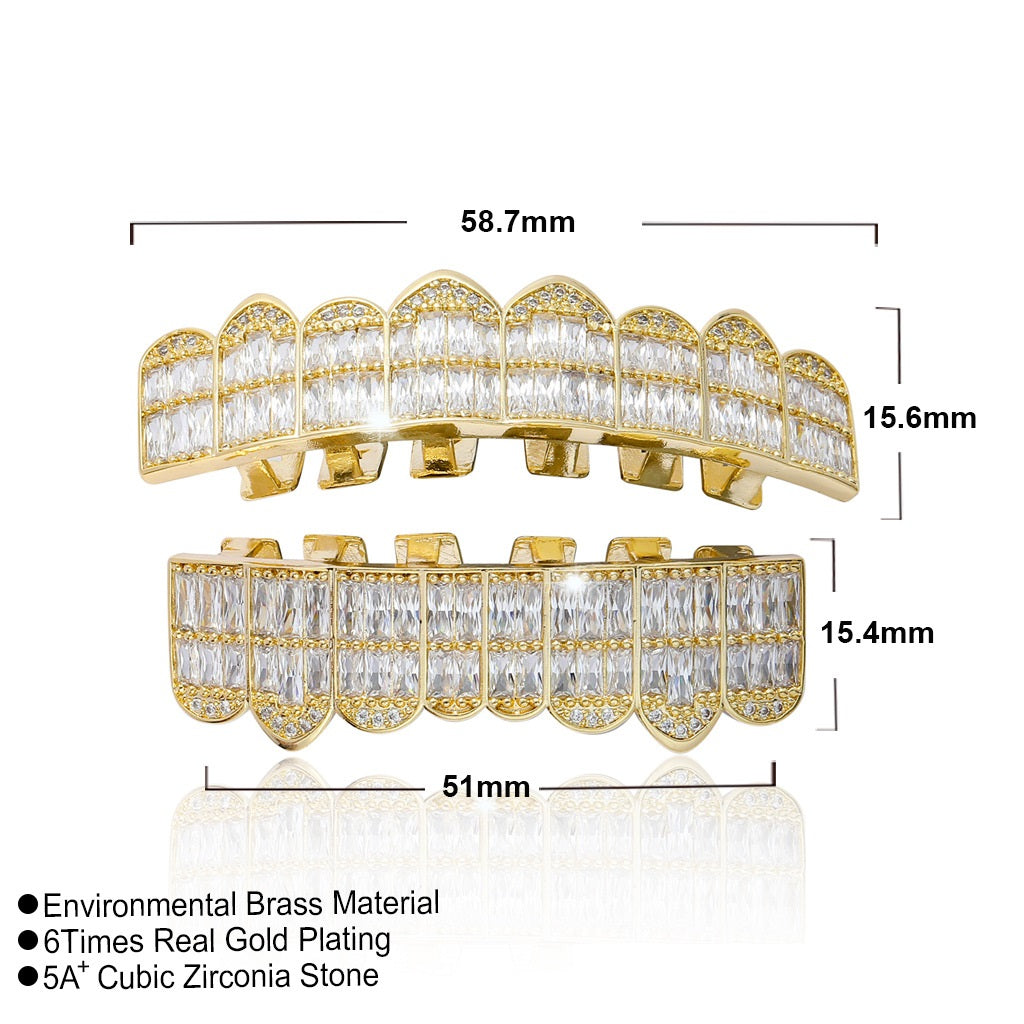 Luxury Full Mouth Punk Teeth Diamond Edition Grillz