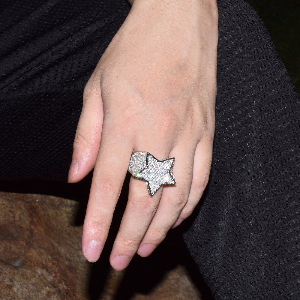 Star Iced Out Ring