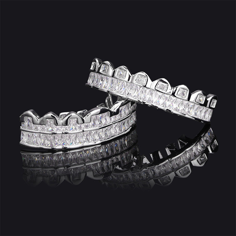 Baguette Iced Out Diamond Grillz
