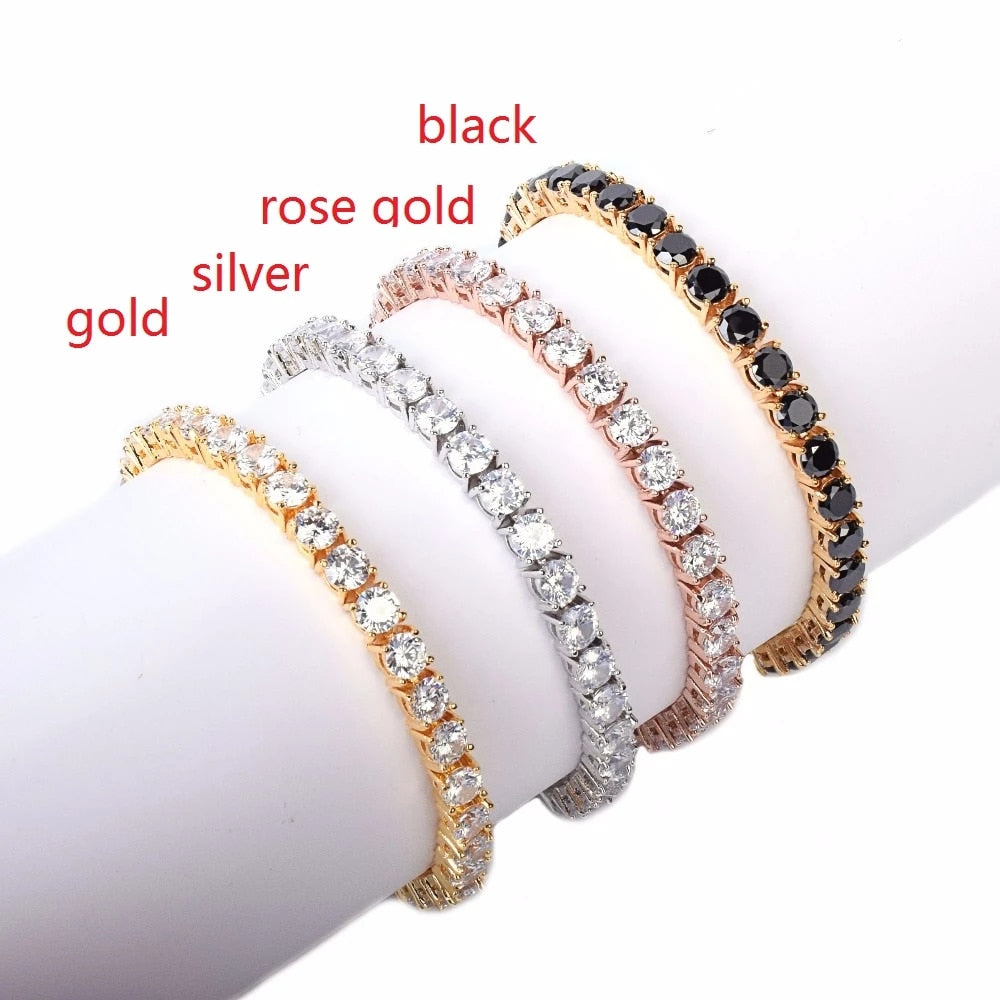 3-5MM 5A+ VVS Tennis Iced Out Diamond Bracelet