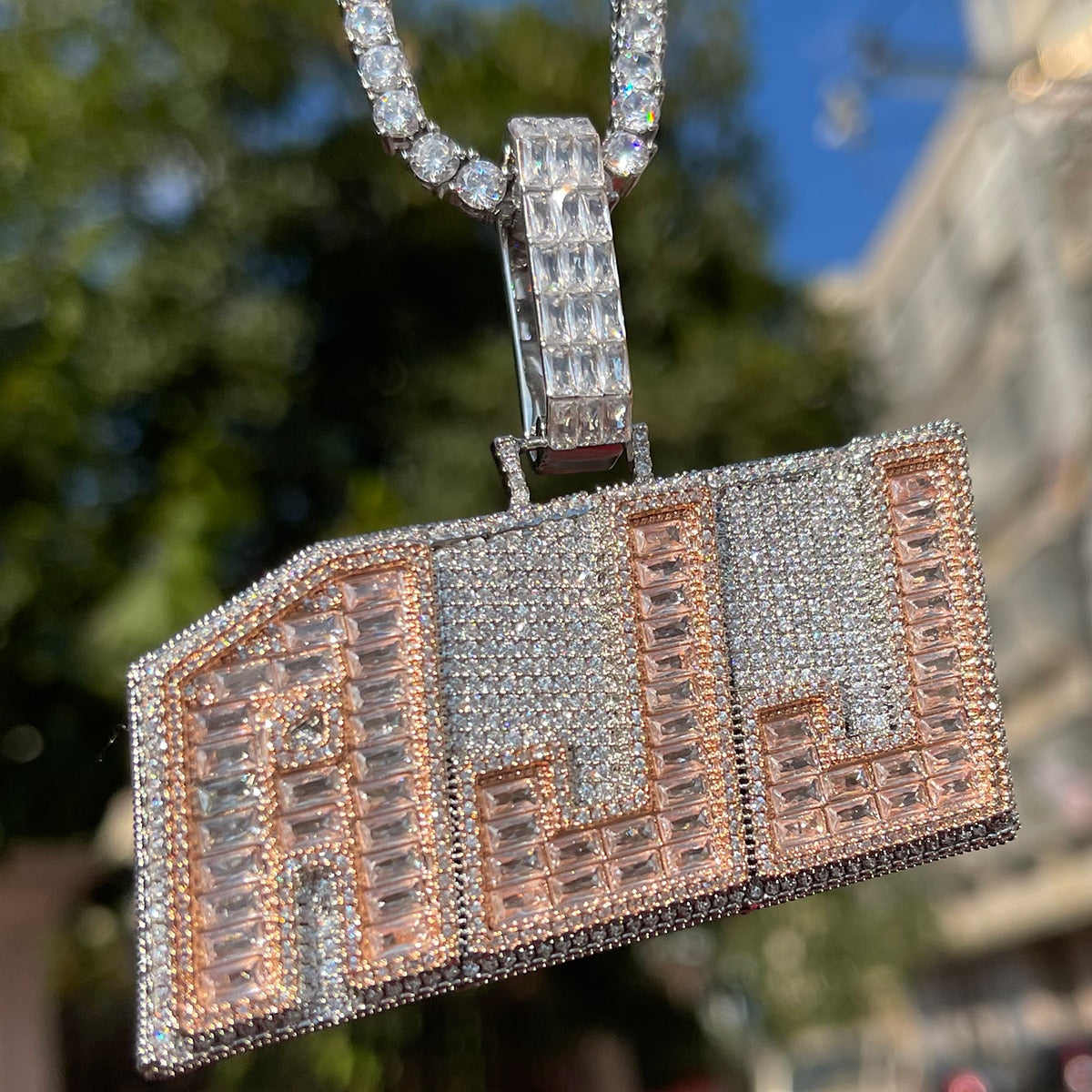 Emerald Cut Baguette Edition Two Layers Iced Out Custom