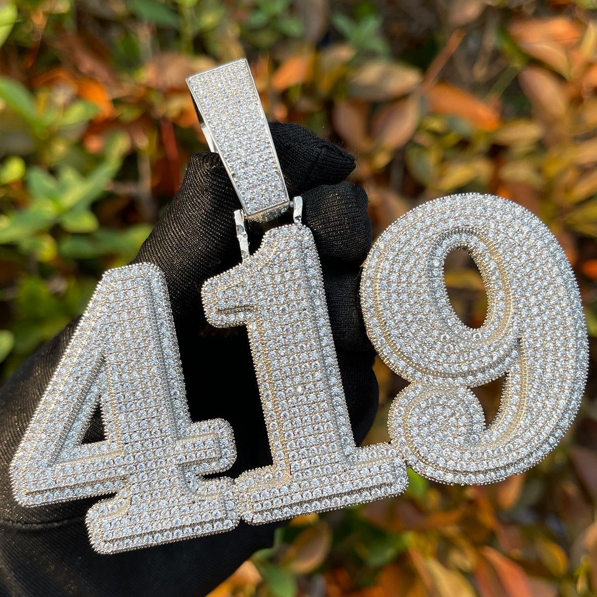 Diamond Clarity Clear Solid Iced Out Double Layers Luxury Custom