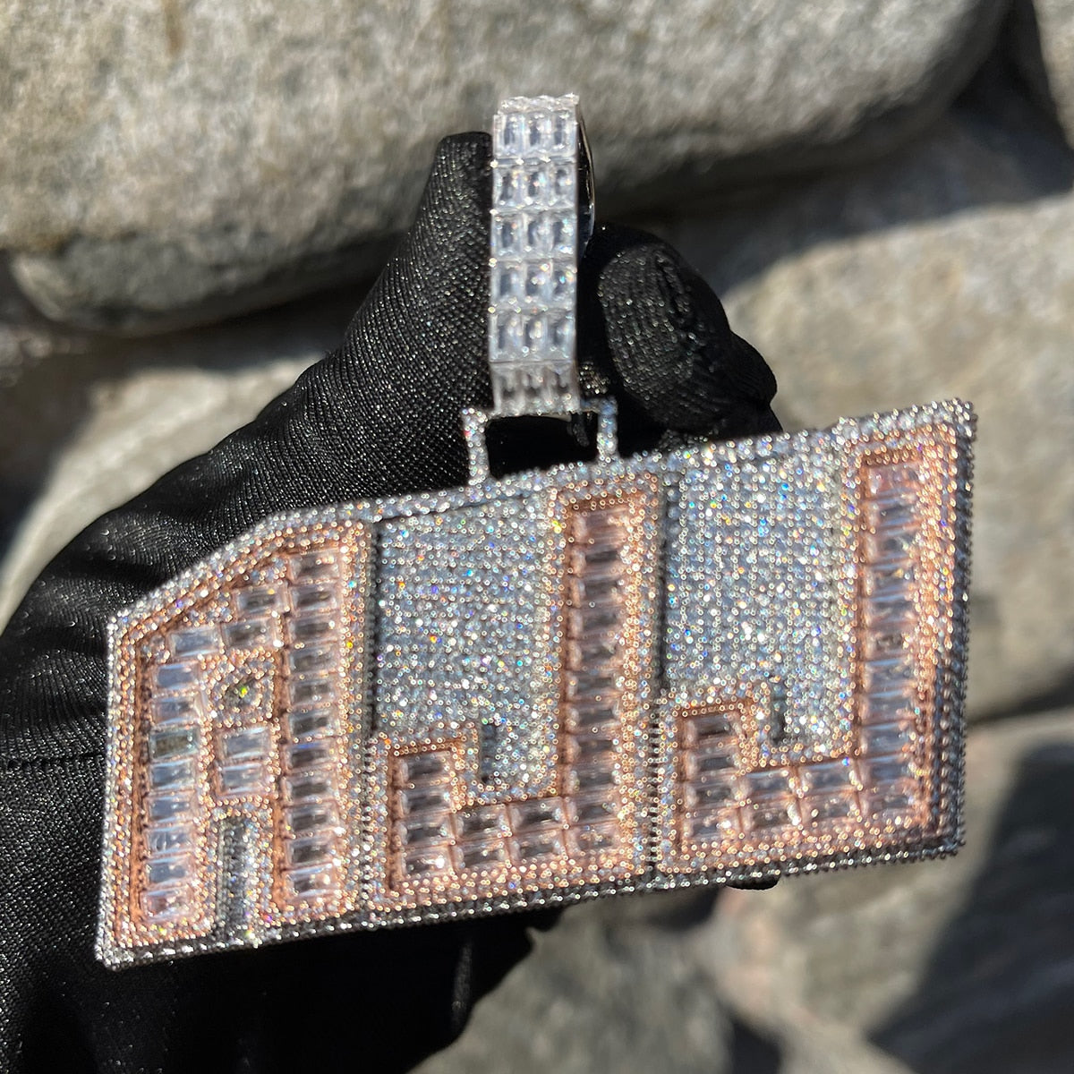 Emerald Cut Baguette Edition Two Layers Iced Out Custom