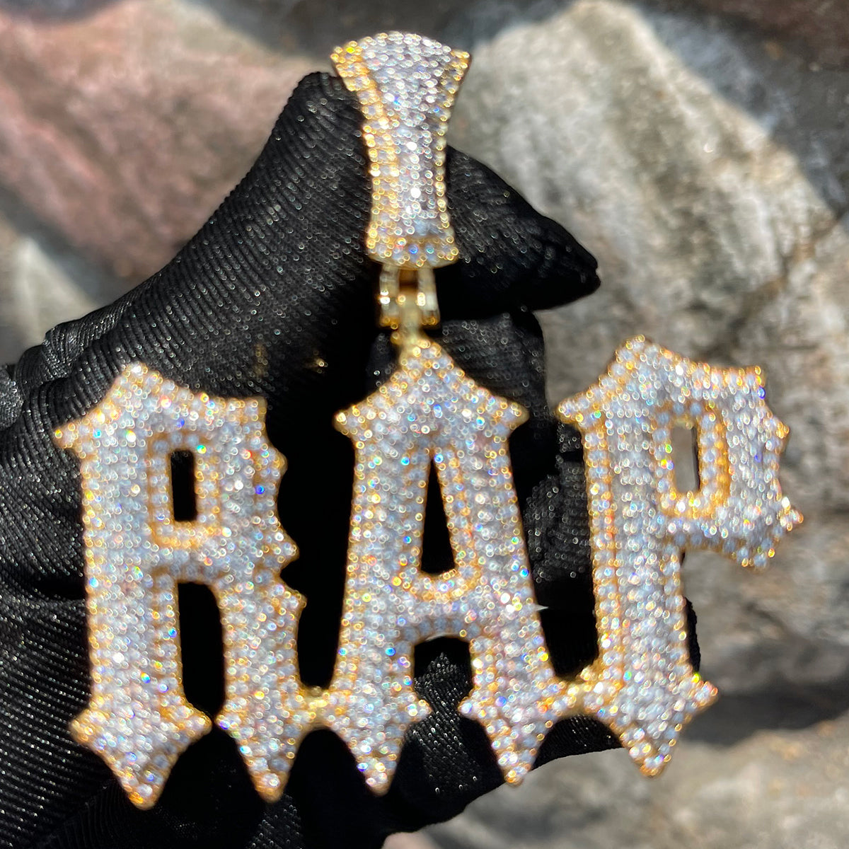 Vampire Edition Luxury Bail Intense Style Iced Out Customized Name Pendant