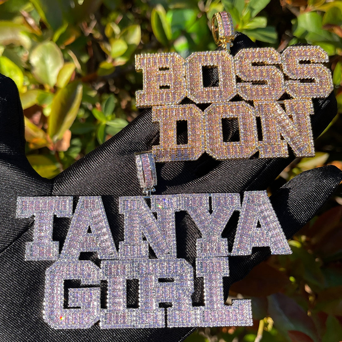 Elegant Edition Attached Letters Crazy Shine Iced Out Custom