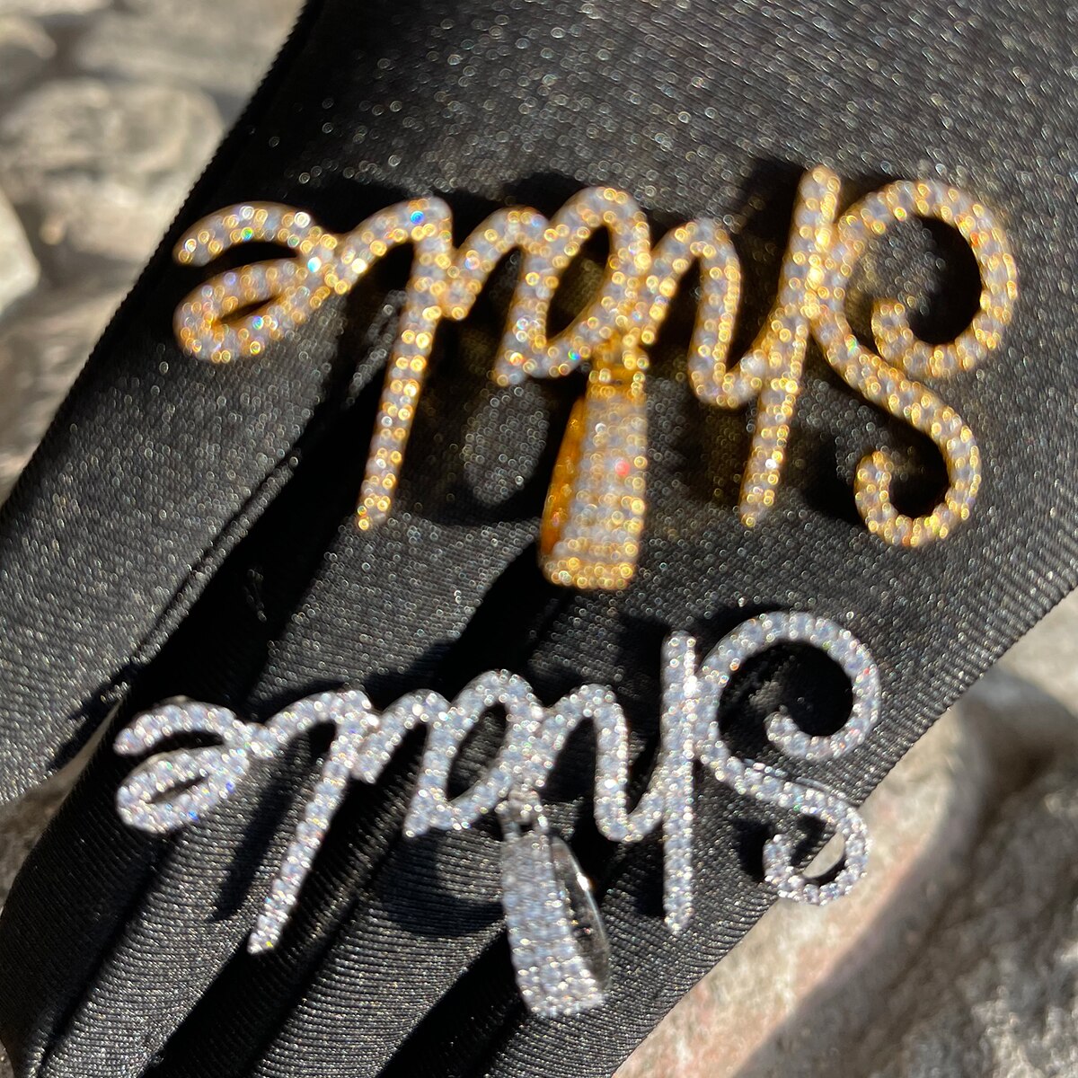 Tiny Cursive Luxury Font Iced Out Custom Pendant