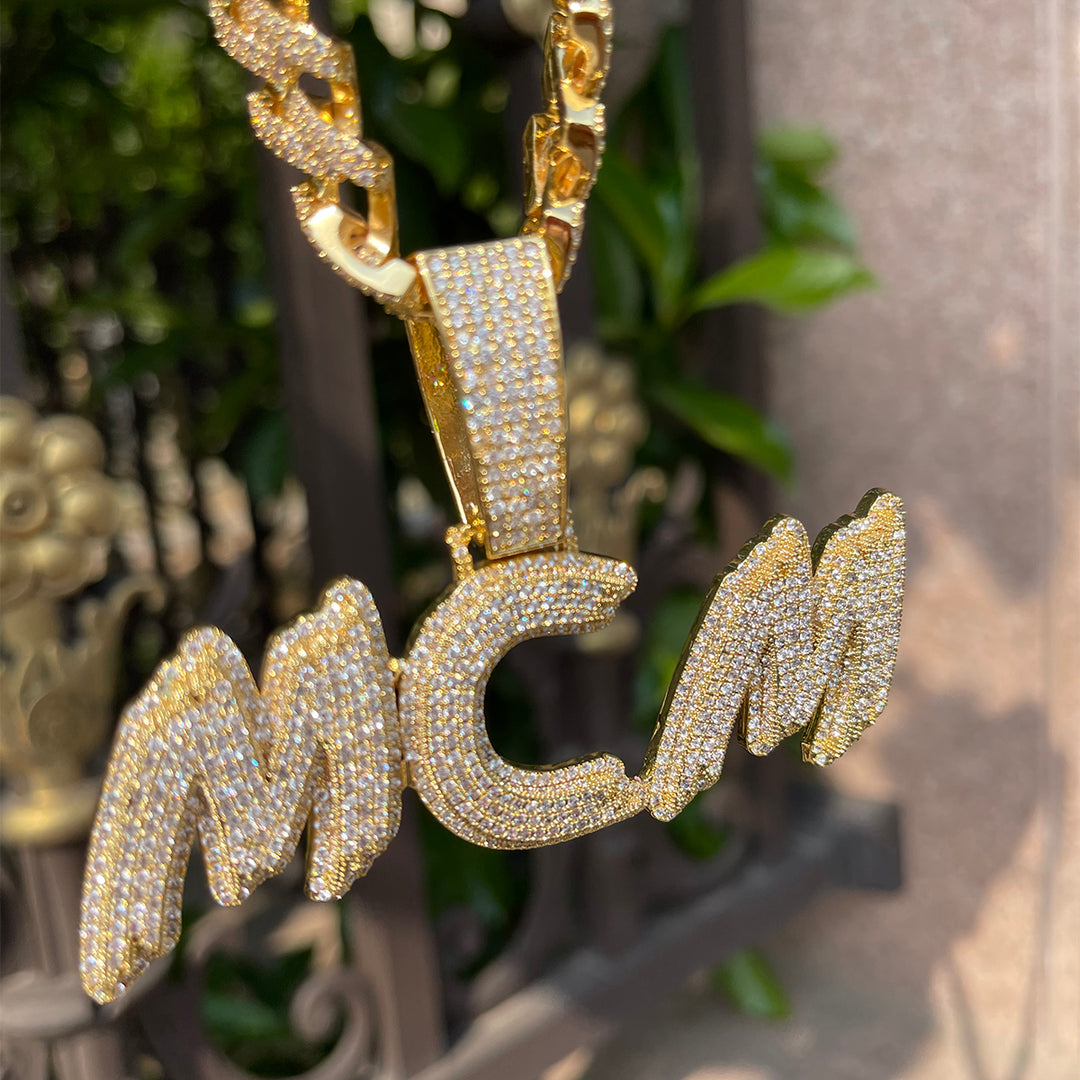 Trend Luxury Design Iced Out Personalized Custom Name Necklace Pendant