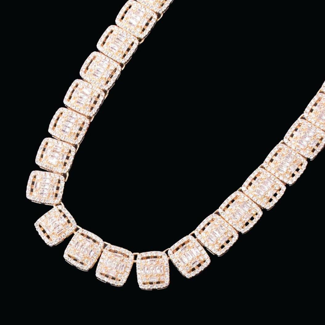 12mm Baguette Square Tennis Chain - Icey Pyramid