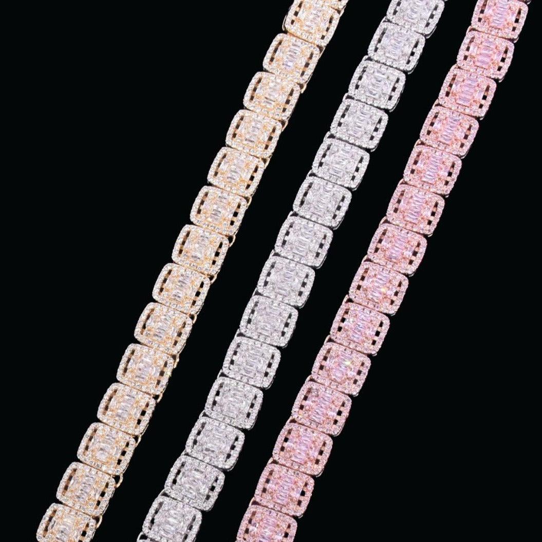 12mm Baguette Square Tennis Chain - Icey Pyramid