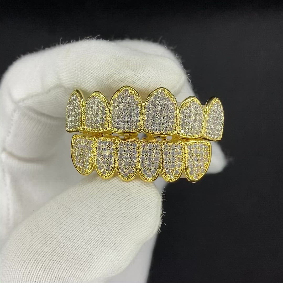 Classic Iced Out Diamond Grillz