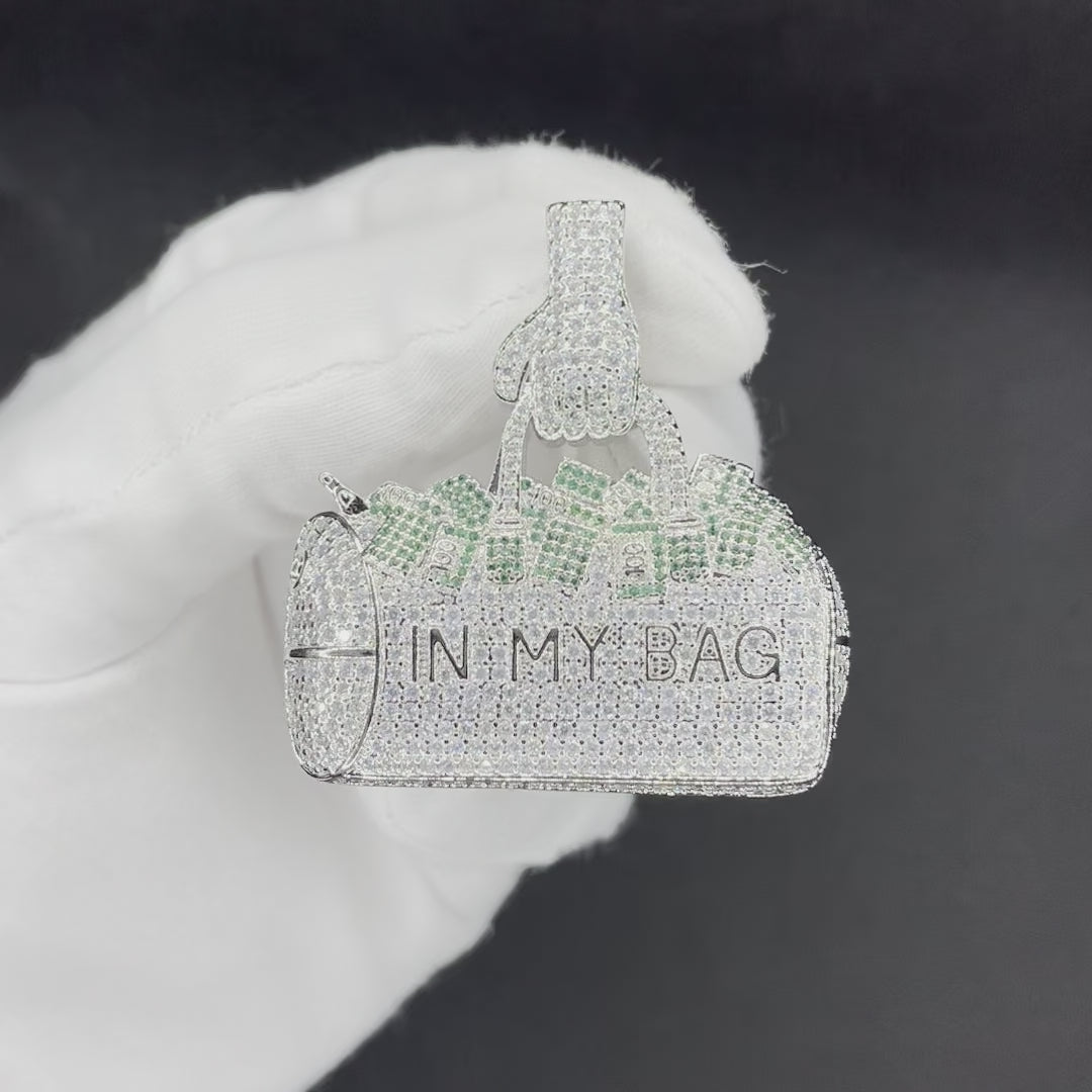 In My Bag with Special Bail Iced Out Pendant
